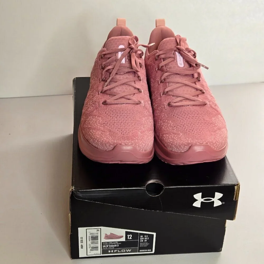 Under Armour Women Flow Velociti 3 Running Shoe Pink Rose Sz 12 - Picture 2 of 10
